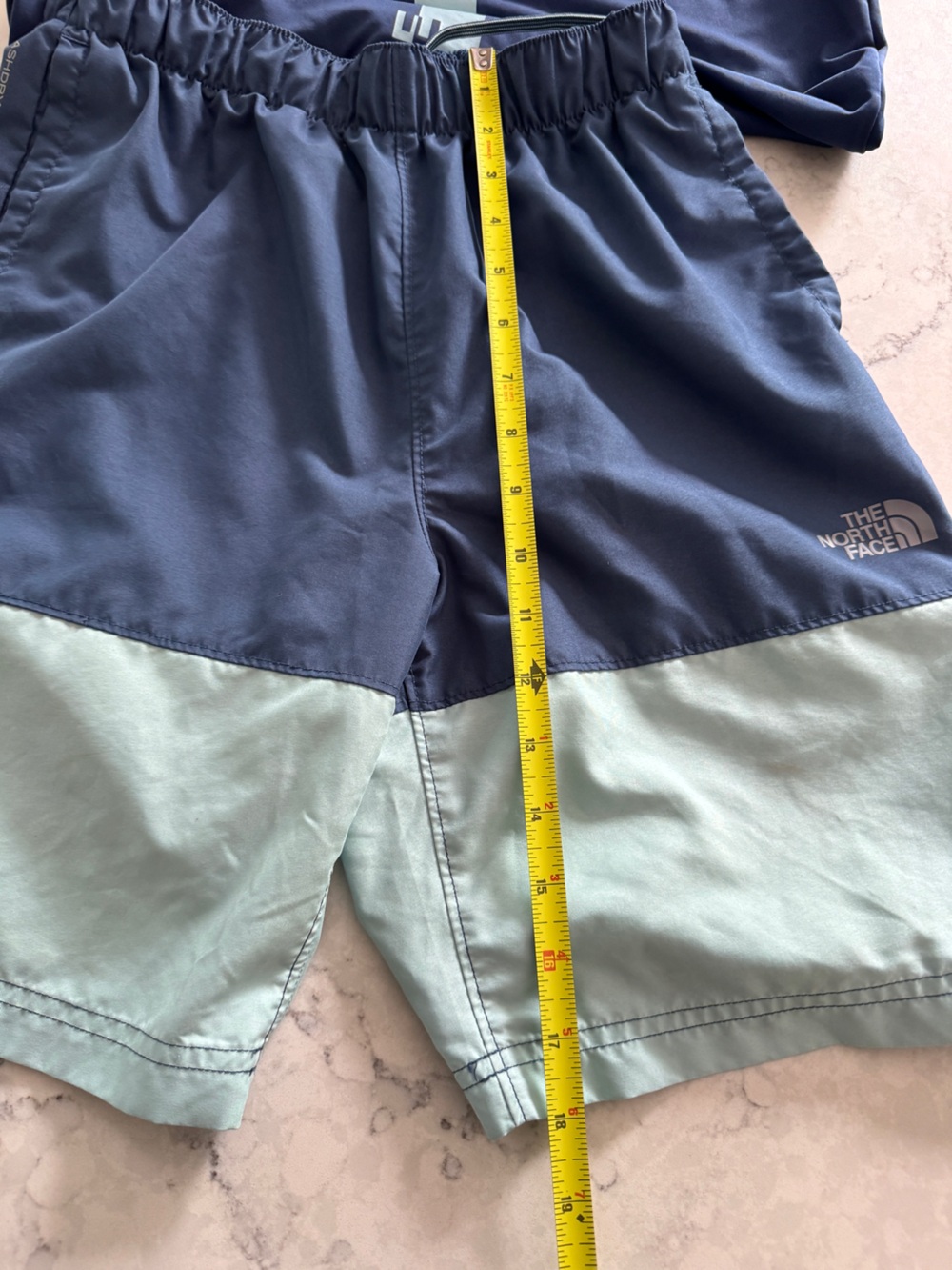 The North Face Boys Rash Guard Swim Set Blue Aqua Shorts Youth Large 14/16 UPF - Picture 6 of 11